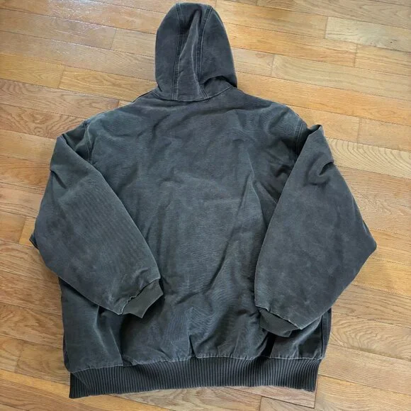Vintage Carhartt J130 CHT Brown Chocolate‎ Quilt Lined Jacket 4XL Tall Y2K 2004